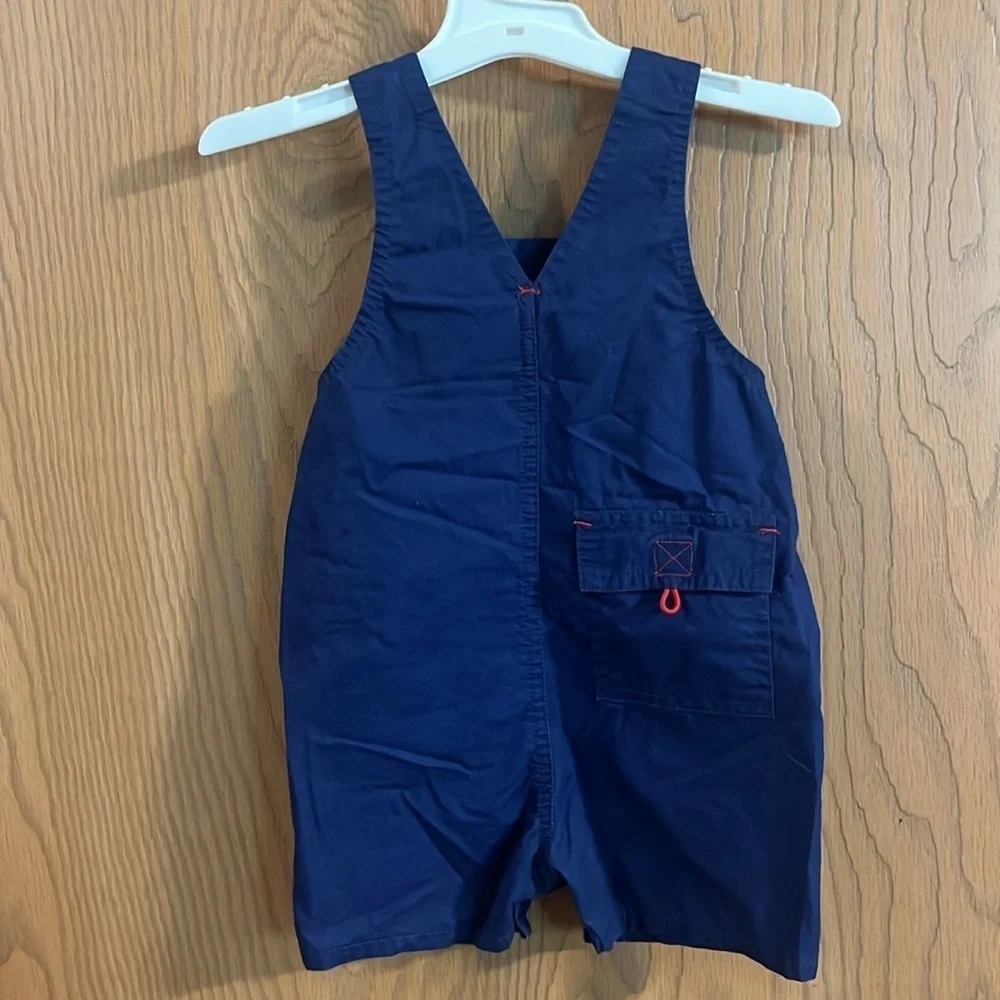 OshKosh B'Gosh Infant Vintage Blue Shorts Overalls‎ 6-9M